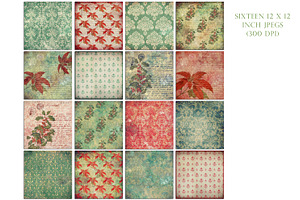 Shabby Chic Vintage Christmas Paper