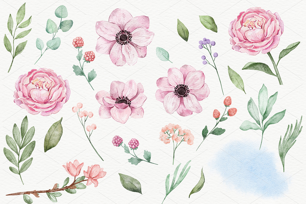 SALE! Fluffy Creatures - Watercolor, a Decorative Illustration by Irina Diasli (Photo 3 of 15)