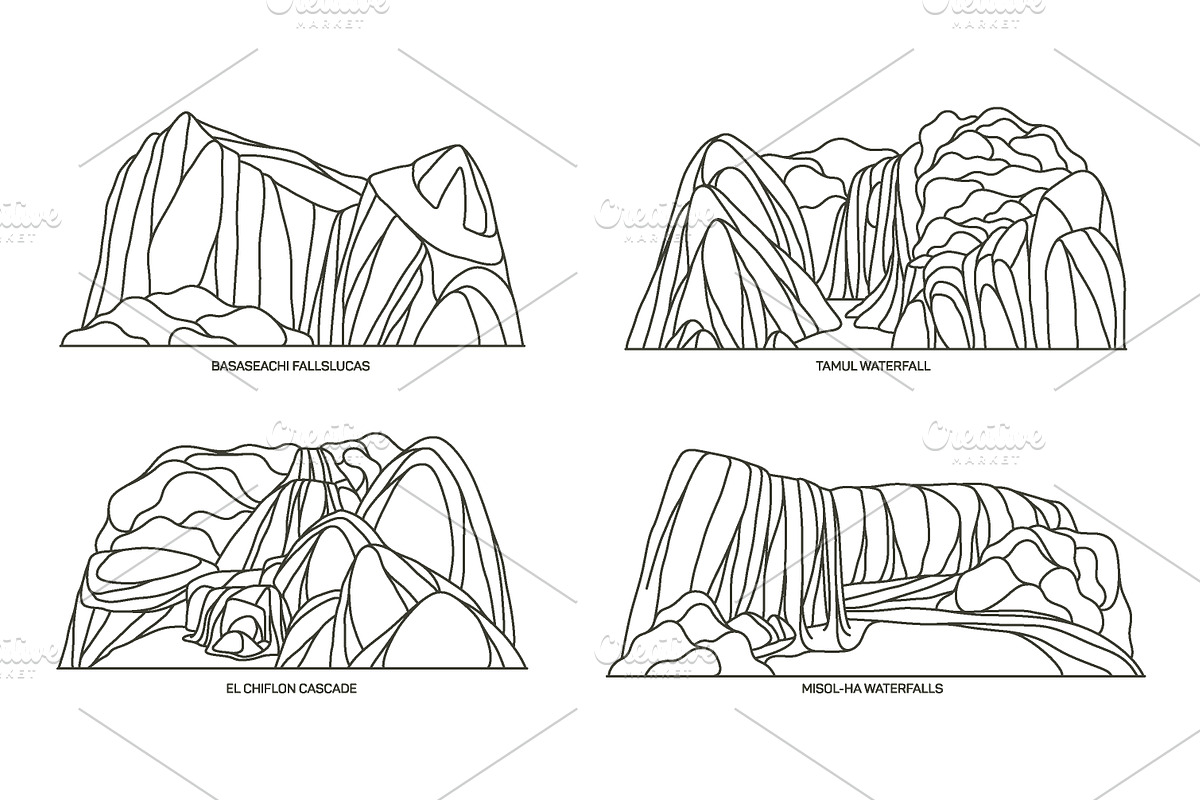 Nature sights of Mexico in line, an Illustration by GenziWorkshop (Photo 5 of 6)