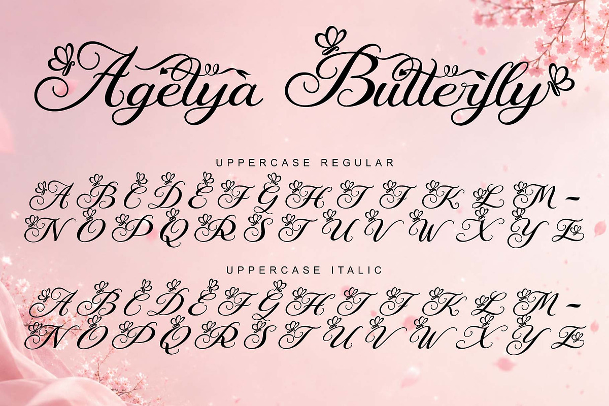 Agetya Butterfly, a Handwritten Font by Yoga Letter (Photo 7 of 11)