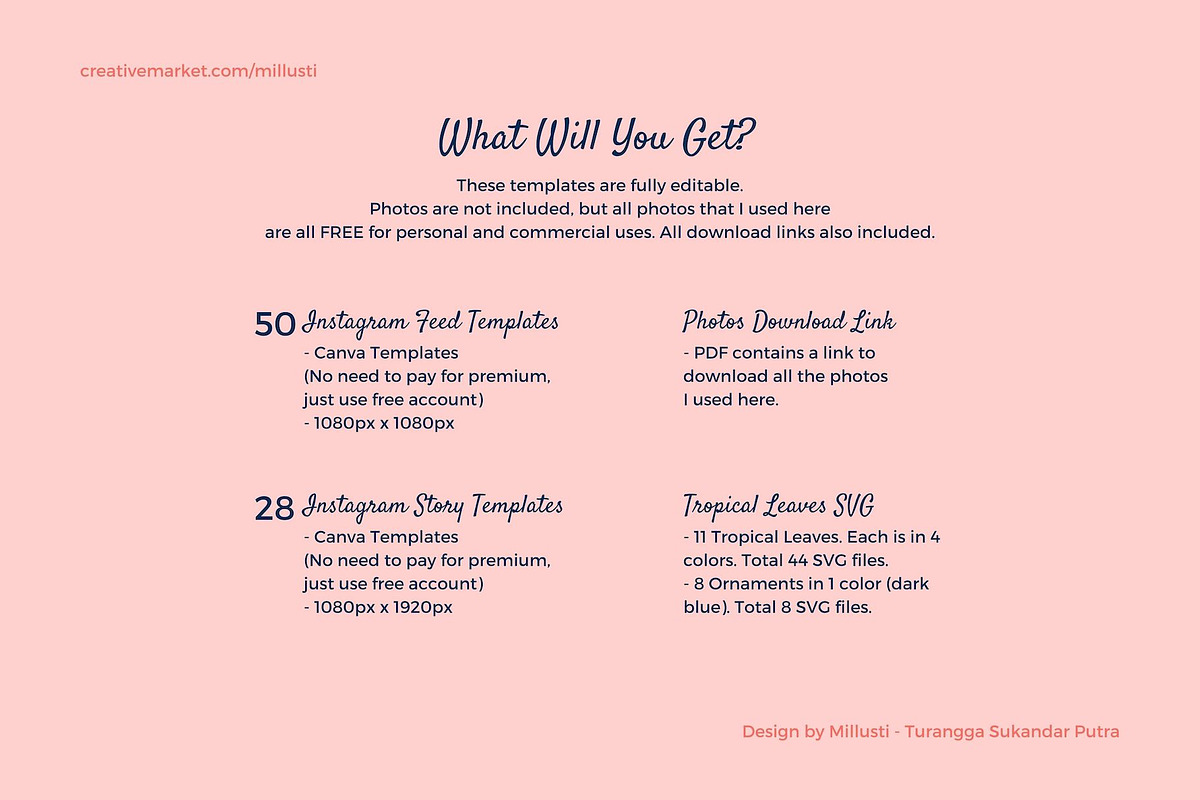 Tropical Leave Social Media Template, a Social Media Template by Millusti (Photo 11 of 11)