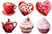 Watercolor Teapot and Teacup Clipart, an Illustration by Libby Wishes (Thumbnail 7 of 7)