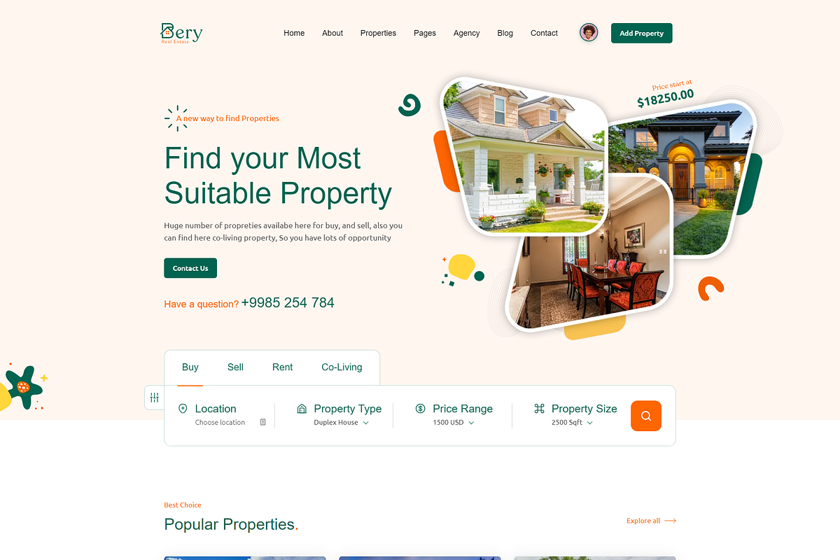 Real Estate Listing Template - Bery, a HTML Template by HasThemes (Photo 2 of 2)