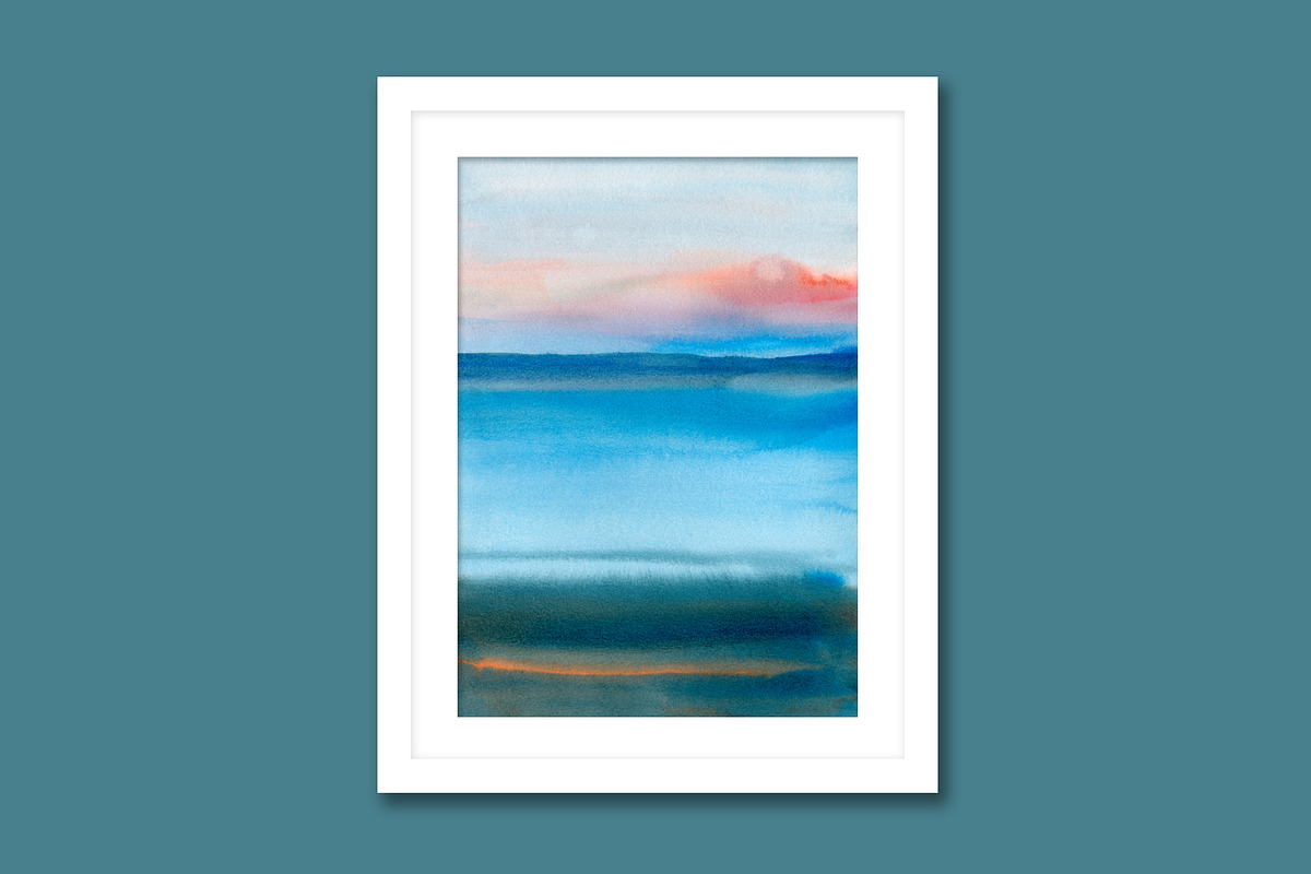 About Sunset, Watercolor Scenery, a Background Graphic by Marmoris.Arts (Photo 12 of 17)