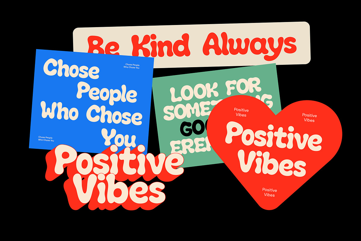 Slowley Font | Retro Bubble Font, a Handwritten Font by Koplexs Studio (Photo 2 of 13)