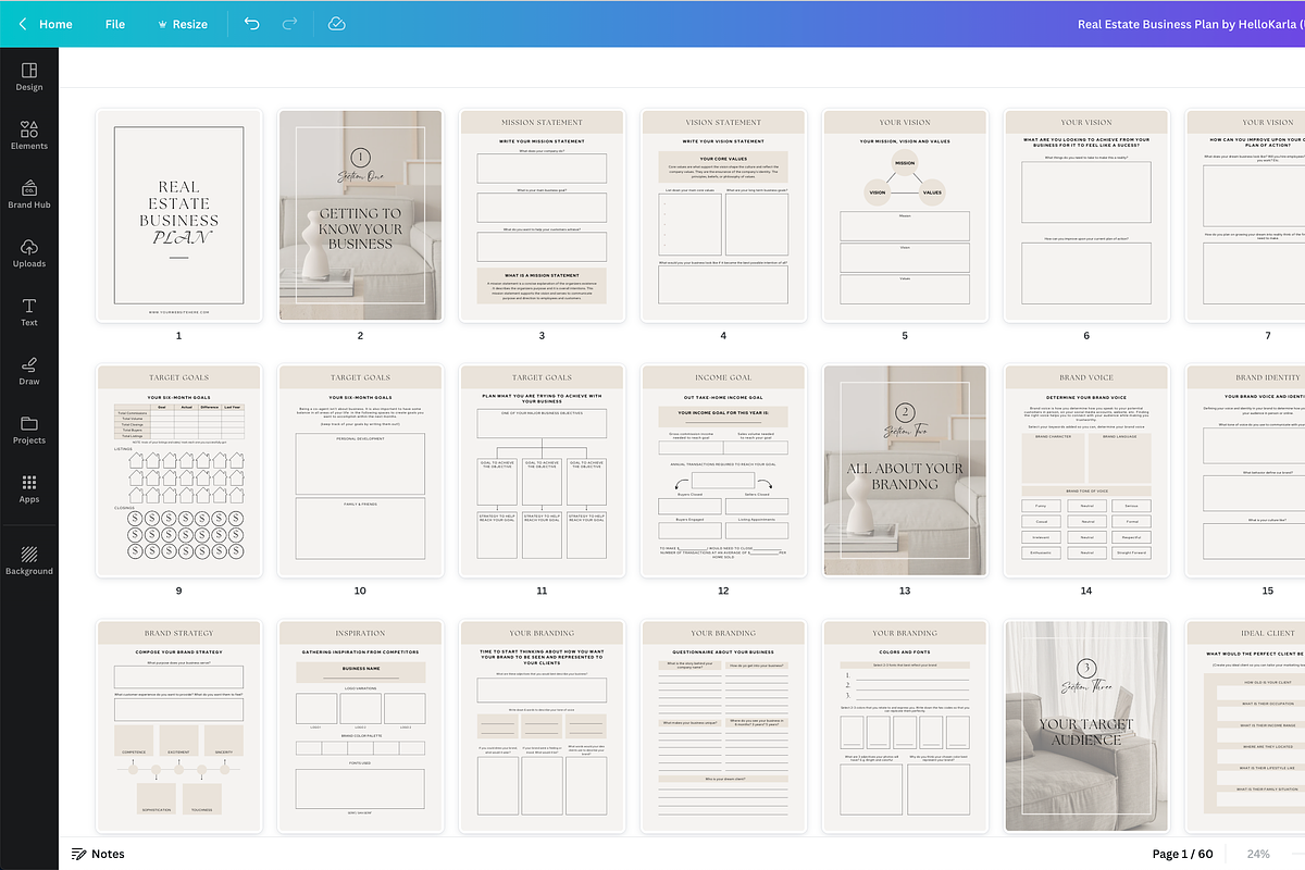 Real Estate Business Plan Template, a Marketing Template by HelloKarla (Photo 6 of 6)