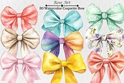 Watercolor Coquette Bow Clipart, a Seasonal Illustration by Rose Art (Thumbnail 1 of 5)