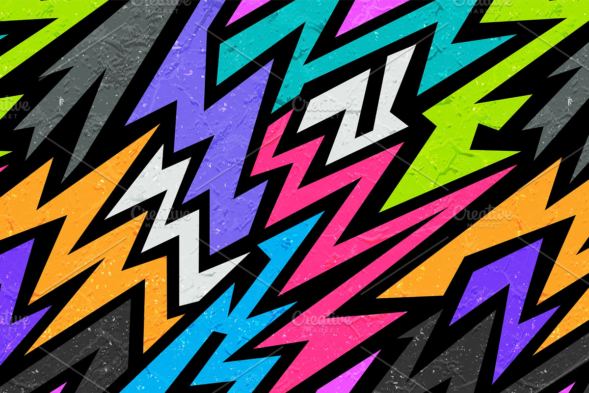 Graffiti geometric pattern pack, a Pattern Graphic by Gudiny (Photo 3 of 13)