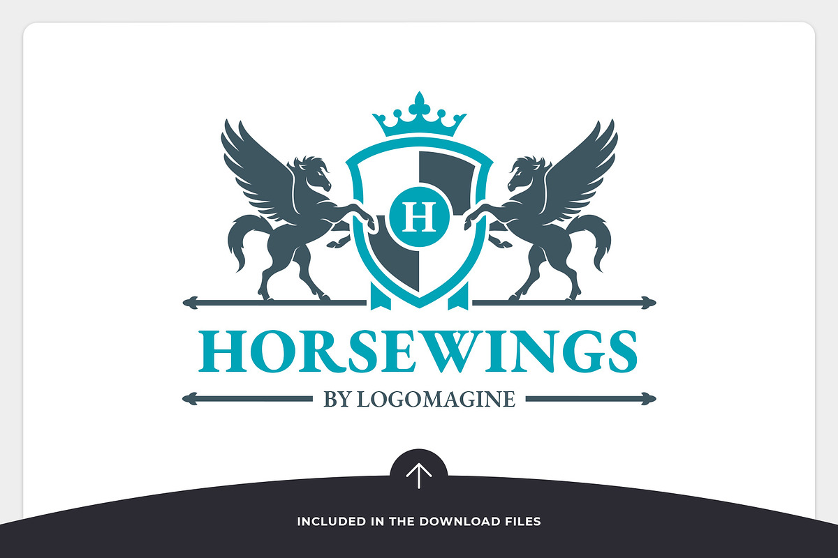 Pegasus Crest Logo Template, a Branding & Logo Template by LOGOMAGINE (Photo 10 of 13)