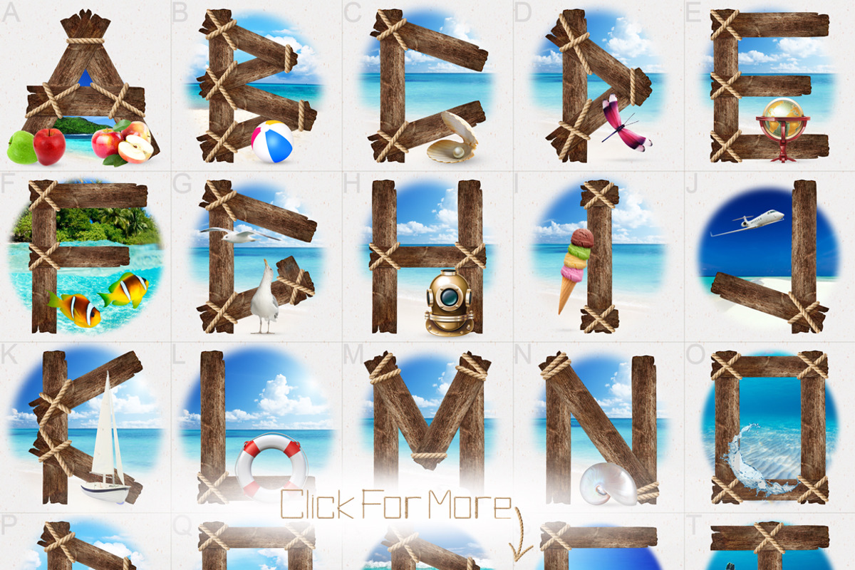 Driftwood Alphabet preview 2