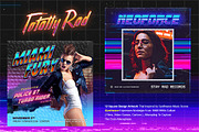 80's Synthwave Square Artpack, a Social Media Template by dennybusyet (Thumbnail 2 of 9)