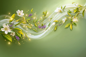 Abstract floral background AI