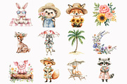 Summer Woodland Clipart, a Seasonal Illustration by Design Market (Thumbnail 2 of 5)