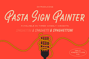 Pasta Sign Painter: Handwritten Font