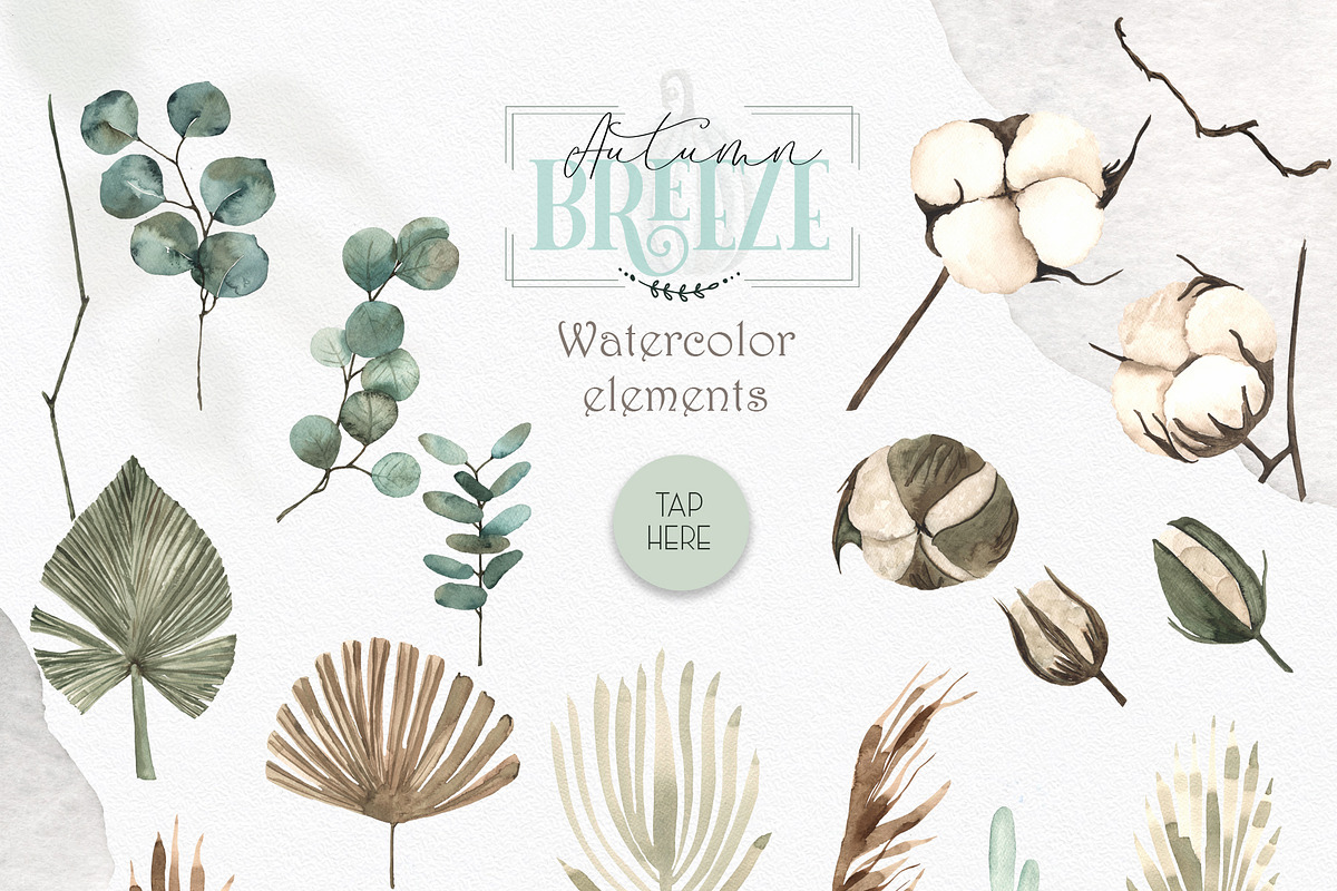 Autumn Breeze. Watercolor collection, an Object Graphic by Ana-Sakuta (Photo 18 of 20)