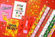 CHAMPAGNE & TANGERINES-patterns pack, an Illustration by Yashroom (Thumbnail 4 of 6)