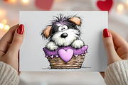Watercolor Valentine Cat and Dog PNG, an Illustration by Canvas Craft (Thumbnail 4 of 6)