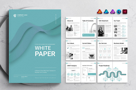 Business White Paper Template, a Brochure Template by DesignCrest