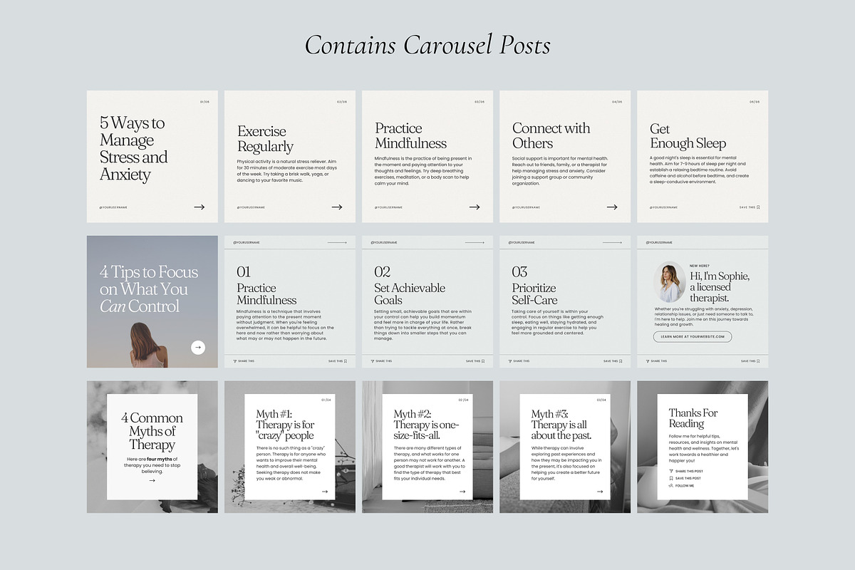 Therapist Social Kit - Canva, a Social Media Template by Willoe Studio (Photo 11 of 11)
