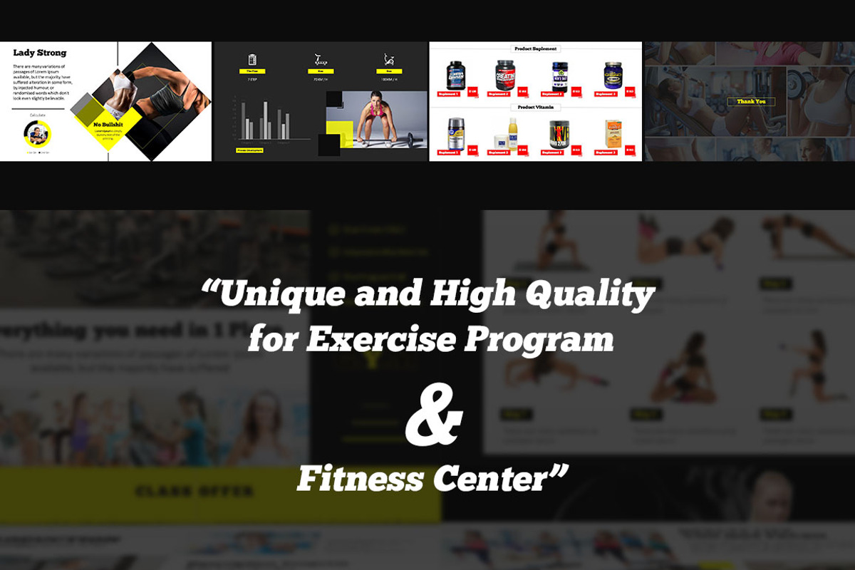 Fitness Center Powerpoint Template, a Presentation Template by Graphicslide (Photo 4 of 4)