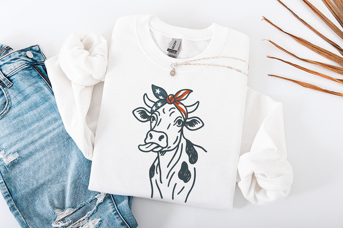4th of July Highland Cow PNG, an Illustration by SharpMarketplace (Photo 4 of 9)