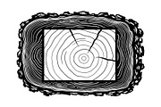 Rustic Wood Slice Frame Bundle, an Illustration by yasushie (Thumbnail 6 of 31)