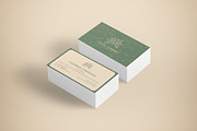 Green Floral Business Card, a Business Card Template by graphicook (Thumbnail 2 of 3)