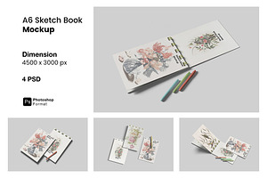 A6 Sketch Book Mockup