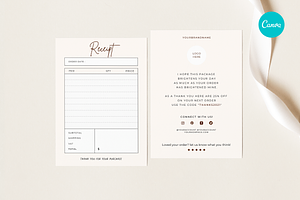 Receipt template for Canva Template, a Stationery Template by Hellohastore