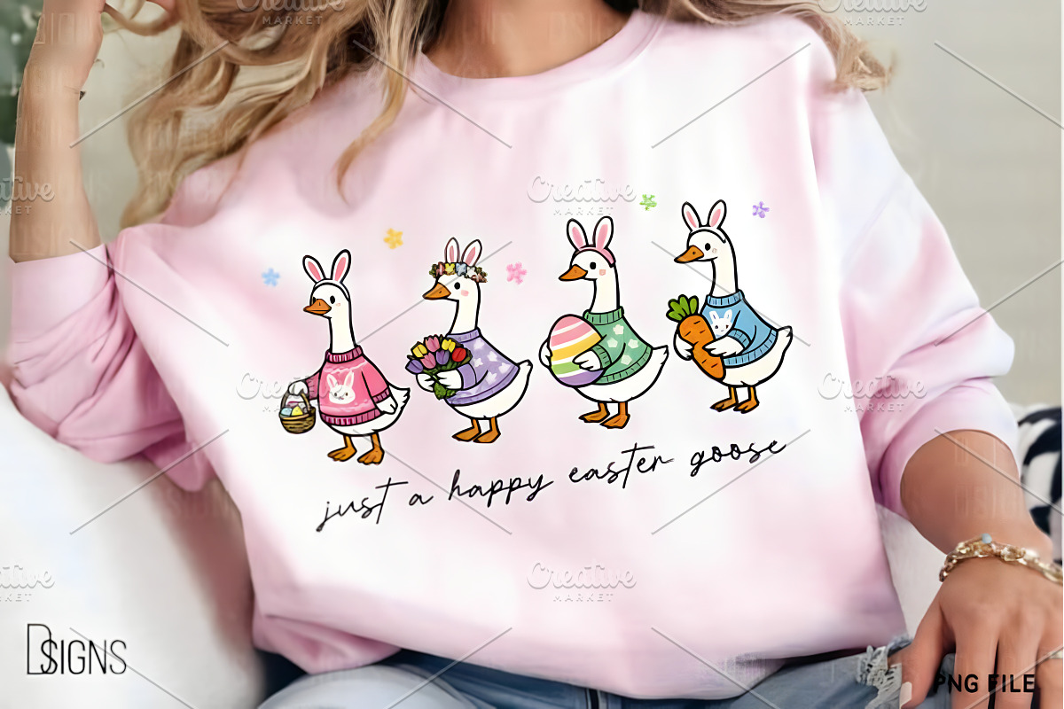Happy Easter Goose Spring Clipart, a Seasonal Illustration by Design Station (Photo 3 of 3)
