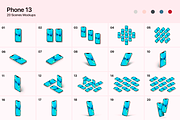 Phone 13 - 20 Mockups Scenes, an iPhone Mockup by Asylab (Thumbnail 2 of 38)