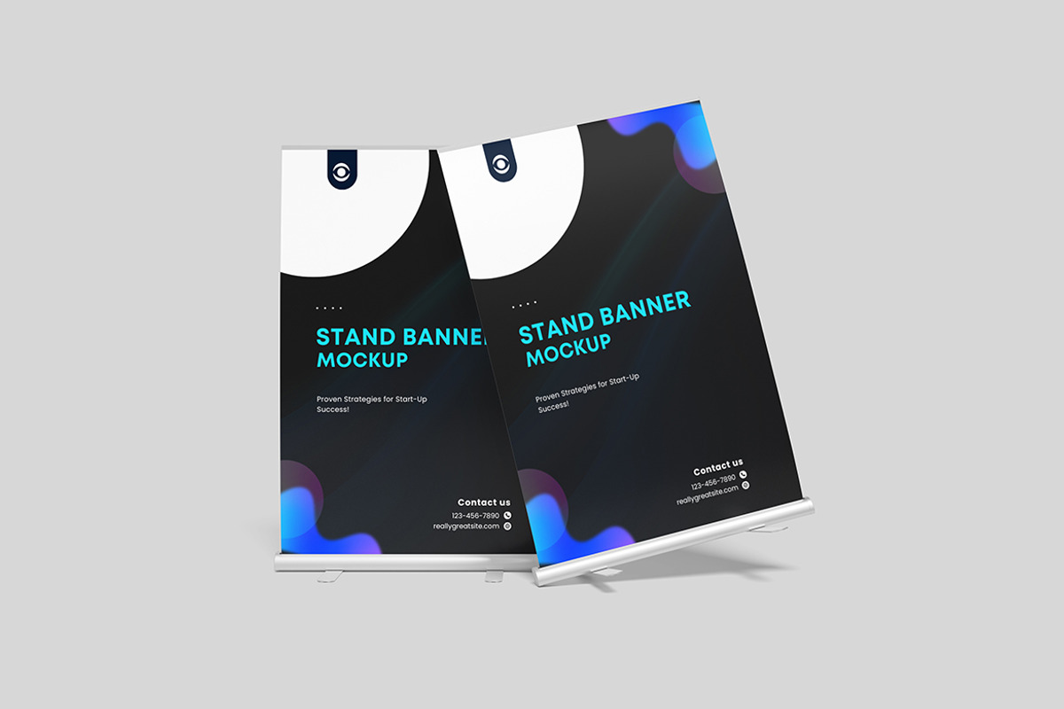 Stand Banner Mockup, an Advertising Mockup by swsi-studio (Photo 2 of 5)