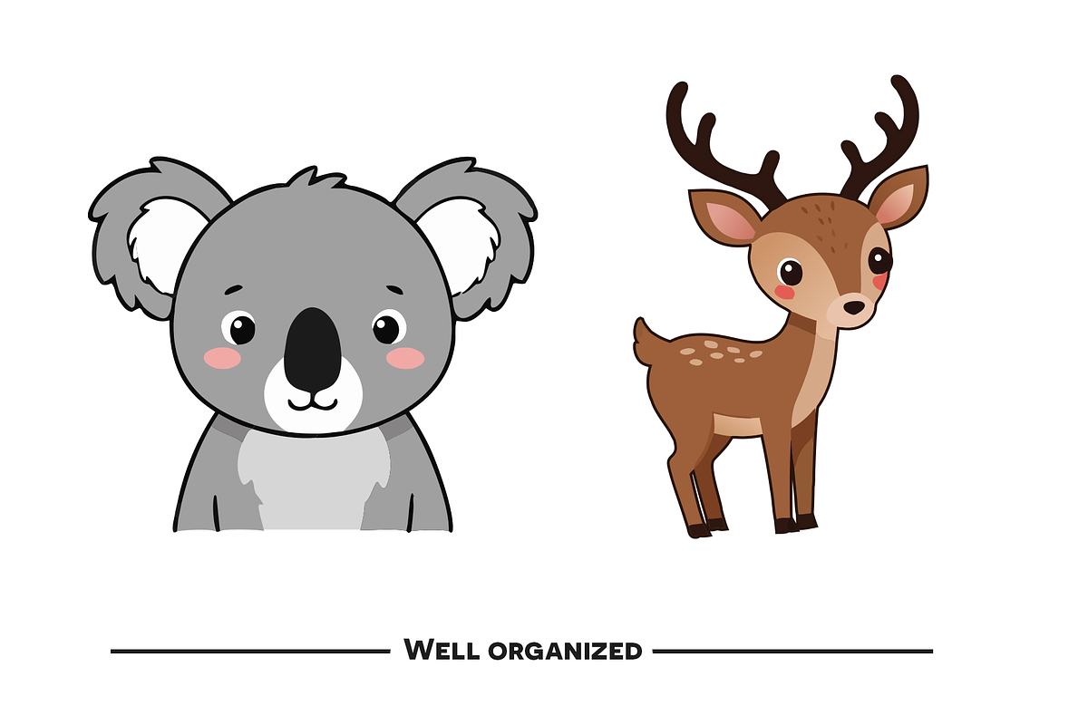 Cute Animal Vector Collection, an Animal Illustration by Redmixx Design (Photo 3 of 6)