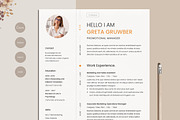 Resume Template Greta, a Resume Template by Estartshop (Thumbnail 1 of 7)
