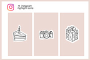 14 Instagram Stories Highlight Icons, a Social Media Template by Kristina Dubnovitskaya (Thumbnail 3 of 5)