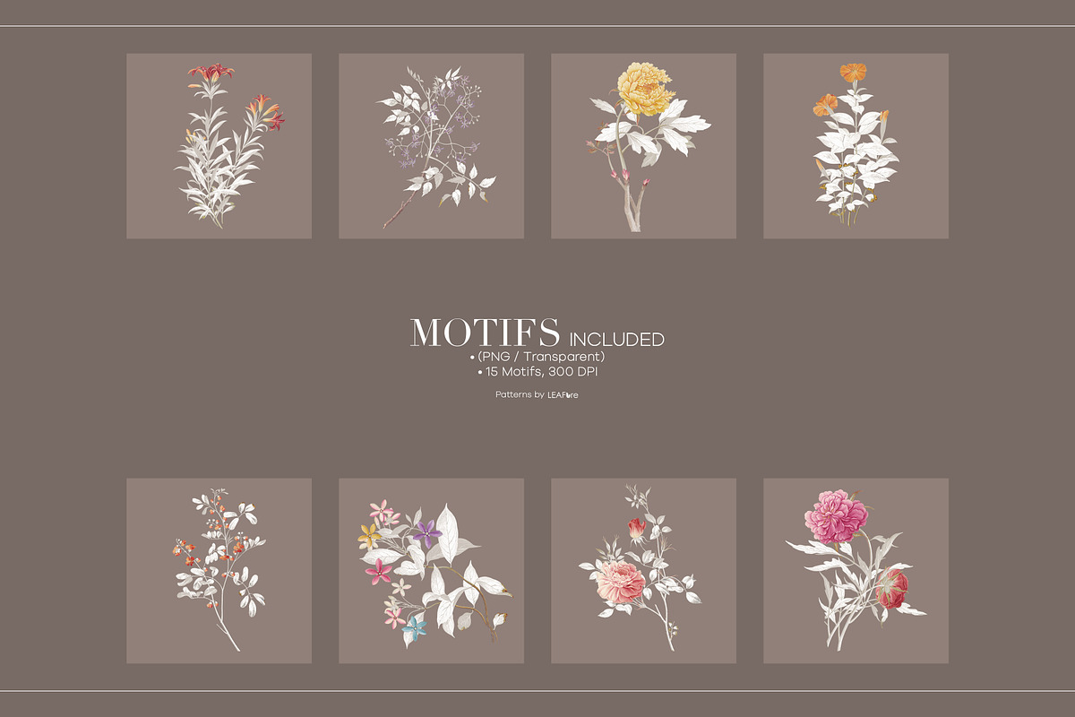Silk Petals Floral Seamless Patterns, a Pattern Graphic by LEAFure (Photo 8 of 10)