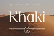 Khaki – Modern Serif & Sans Combo, a Serif Font by Lateral Design (Thumbnail 1 of 9)