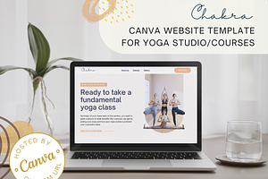 Yoga Class Canva Website Template