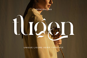 Tugen ligature serif typeface, a Serif Font by yaqublekker (Thumbnail 1 of 9)