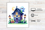 Kawaii Halloween Clipart Bundle, an Illustration by Canvas Craft (Thumbnail 8 of 8)