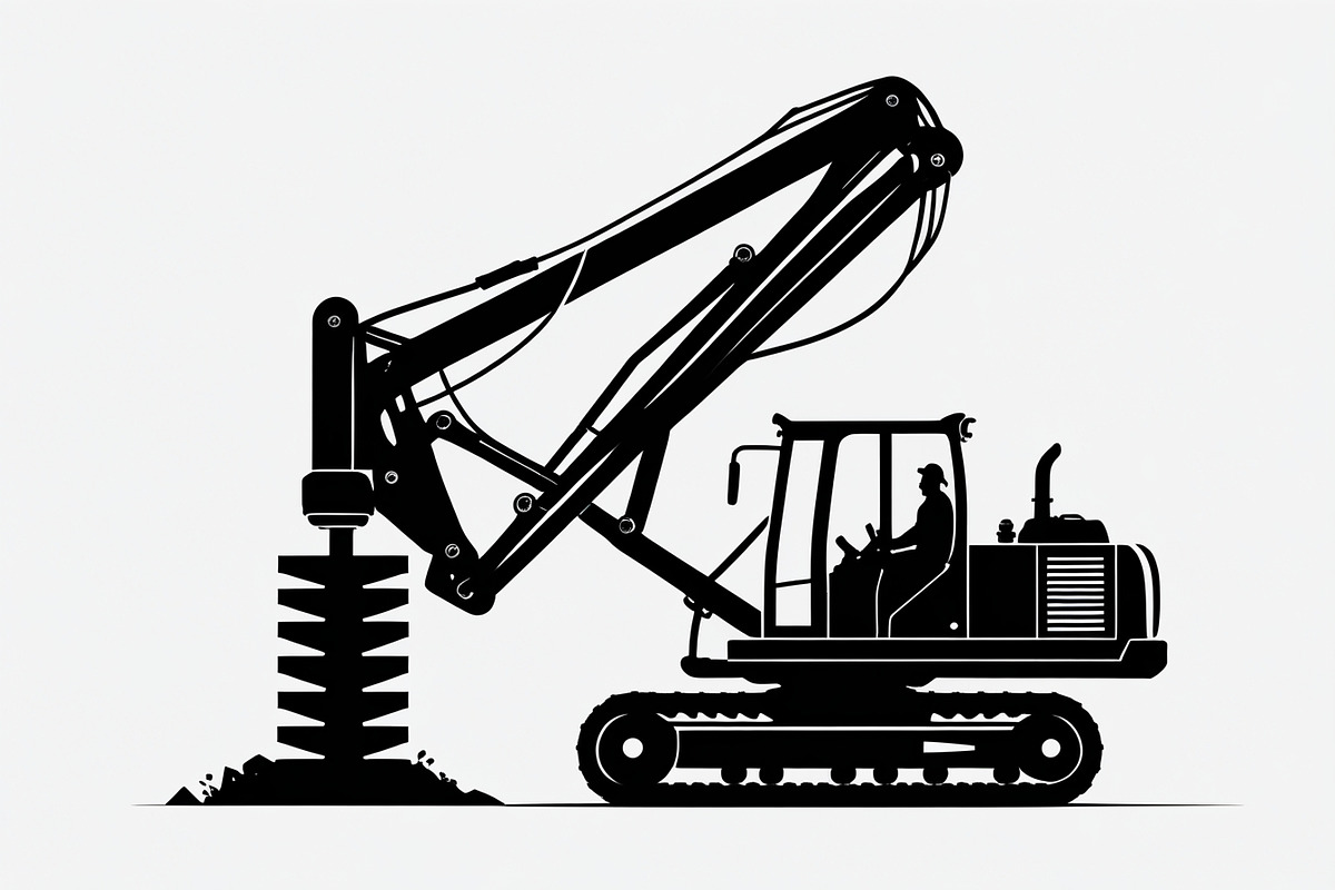 Heavy Equipment Silhouette Set, an Illustration by Designer_Momina (Photo 10 of 10)