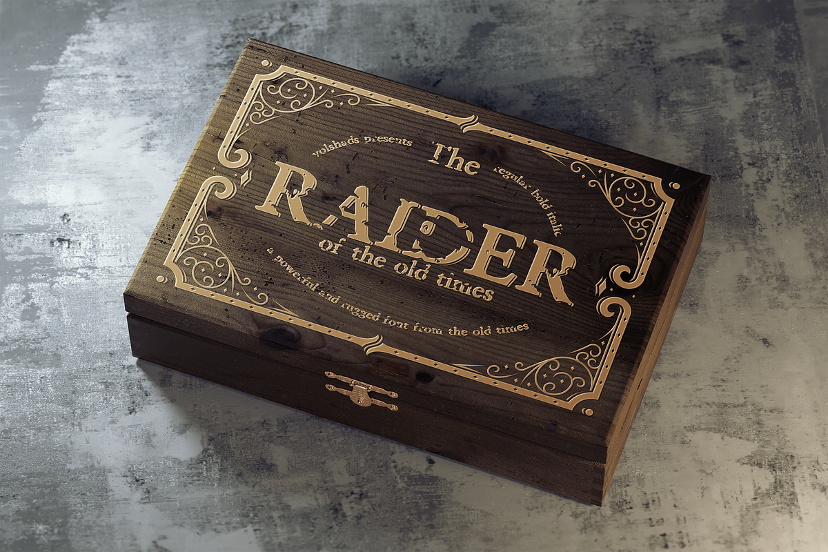 Raider, A Vintage Rugged Font, a Sans Serif Font by Voleshads (Photo 1 of 7)