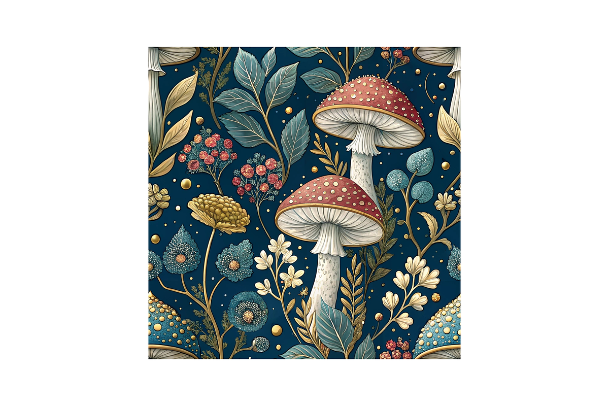 Maximalist Mushroom Tapestry Pattern, a Pattern Graphic by FloridPrintables (Photo 7 of 12)
