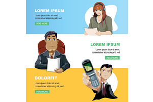 office workers with phone. male and, a Person Illustration by Multigon