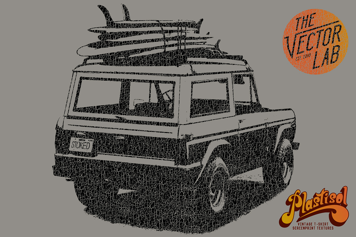 Plastisol: Vintage T-Shirt Textures preview 3