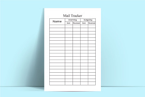 Mail Tracker Log Book KDP Interior