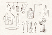 Kitchenware. Vector sketches., an Object Graphic by Canatic (Thumbnail 4 of 10)