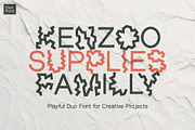 Kenzoo Supplies Playful Duo Font, a Sans Serif Font by Erifqizefont (Thumbnail 1 of 15)