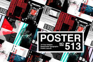 10 Fully Editable Typographic Poster