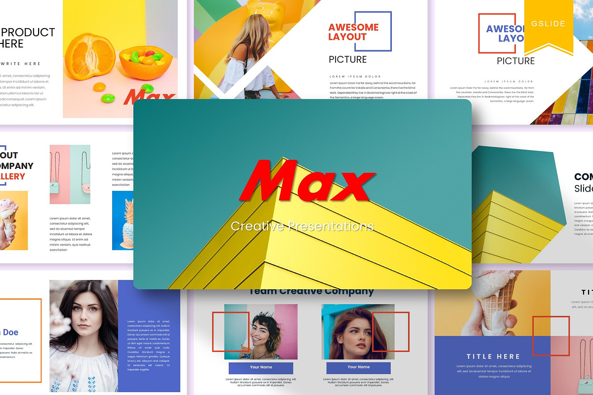 Max Creative Google Slides Template, a Presentation Template by Fortyone (Photo 1 of 6)